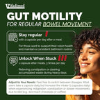 Rhubarb,Gut Motility Activator for Bowel Movement and Regularity,Constipation Relief,Bloating & Gas Relief,Mucus Production Assist,Lining & Microbiome Support, 45 Capsules