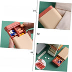 ORFOFE 4pcs Portable Vitamin Container Assorted Color Travel Cases for Daily Medication Organizer Lightweight and Durable Material for Travel and Business Use