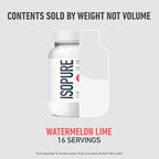Isopure Clear Whey Isolate Protein Powder, Lactose Free, Gluten Free, Naturally Flavored, Watermelon Lime, 20g Protein Per Serving, 14.1 Oz, 16 Servings (Packaging May Vary)