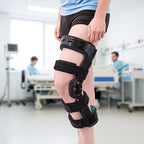 OA Unloader Knee Brace with Double Upright ACL PCL Support - Adjustable Osteoarthritis & Bone-on-Bone Pain Relief, Post Op Knee Immobilizer for Meniscus Tear, Arthritis, Sports Injuries for Men & Women (Left, Large)