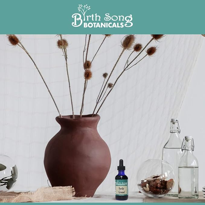 Birth Song Botanicals Fertile Ground Fertility Liquid Tincture, Herbal Supplement to Help Regulate Your Cycle, Balance Hormones, Aid Ovulation, 2oz Bottle