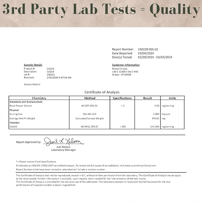Research Labs Advanced Absorption 200mg CoQ10 w/Black Pepper Extract. 90 Softgels. Organic, Gluten Free, Heart Health Support, Energy Production, Antioxidant Supplement