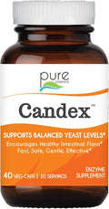 Pure Essence Candex Supplement - Yeast Overgrowth Supplement with Digestive Enzymes, Yeast Infection Probiotic Aid for Men and Women - 40 Capsules