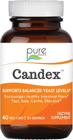 Pure Essence Candex Supplement - Yeast Overgrowth Supplement with Digestive Enzymes, Yeast Infection Probiotic Aid for Men and Women - 40 Capsules