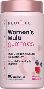 NeoCell Womens Multivitamin Gummy | 80 Gummies | Multi with Advanced Collagen | with Essential Minerals | Berry Flavor