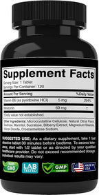 Melatonin 60 mg with Vitamin B6 – 120 Fast Dissolve Tablets Extra-Strength Sleep Support – Drug-Free – Natural Citrus Flavor – Vegetarian, Non-GMO, Gluten-Free