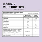 NutriZing Vegan Probiotics for Digestive Health - 30 Billion CFU & 16 strains - Bifidobacterium & Lactobacillus Probiotics for Men & Women - Delayed Release Probiotic Gut Health Supplement