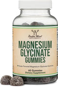 Magnesium Glycinate Gummies (400mg per Serving, 30 Day Supply, Grape Flavored) High Absorption Magnesium Supplement for Adults or Kids by Double Wood Supplements