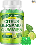 Citrus Bergamot 1500mg, Citrus Bergamot Gummies for Healthy Cholesterol, Bergamot Supplements 25:1 Extract from Italy Bergamot, Resveratrol & Niacin - Natural Vegan 60 Gummies