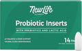NewLife Naturals Vaginal Probiotic Suppositories 2 Billion CFU – Feminine pH Balance & Odor Support – Bacillus Coagulans + Prebiotic + Lactic Acid – Non GMO All Natural - 30 Day + Supply (14 Inserts)