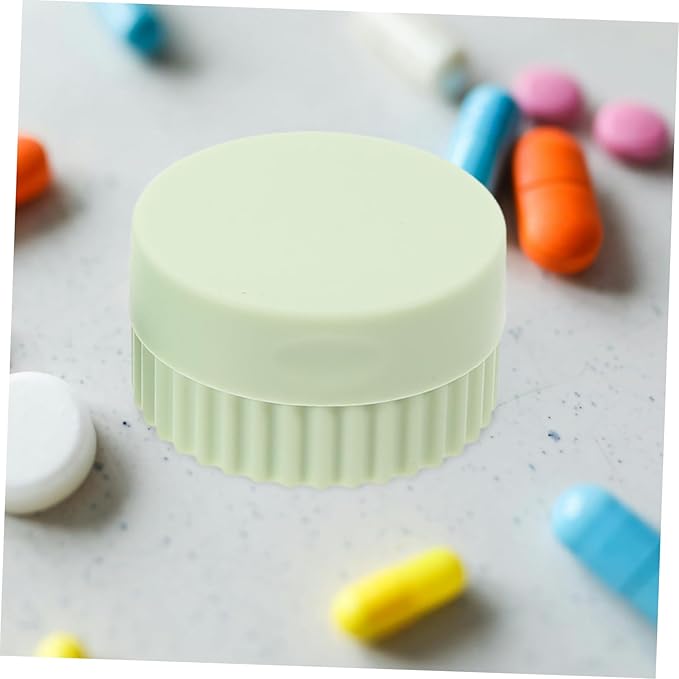 minkissy 4pcs Daily Pill Storage Organizer Portable Pill Box Wide Mouth Silicone Travel Case for Eye Shadow Jars