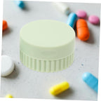 minkissy 4pcs Daily Pill Storage Organizer Portable Pill Box Wide Mouth Silicone Travel Case for Eye Shadow Jars