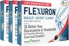 Purity Products Flexuron Joint Formula 3X Better Than Glucosamine and Chondroitin - Starts Working in just 7 Days - Krill Oil, Low Molecular Weight Hyaluronic Acid, Astaxanthin - 30 Count (3)