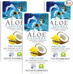 Aloe Cadabra Flavored Personal Lubricant and Vaginal Moisturizer, Organic Edible Aloe Lube for Men, Women and Couples, Non-Staining, pH Balanced, Toy Compatible (Pina Colada, 2.5 Ounces, 3 Pack)
