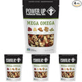 Power Up Trail Mix,Mega Omega Trail Mix,Non-GMO,Vegan,Gluten Free,No Artificial Ingredients,Gourmet Nut,14 Ounce Bag,(Pack of 4)