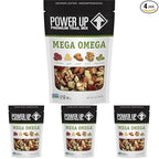 Power Up Trail Mix,Mega Omega Trail Mix,Non-GMO,Vegan,Gluten Free,No Artificial Ingredients,Gourmet Nut,14 Ounce Bag,(Pack of 4)