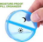 Sukuos Large Weekly Pill Organizer 2 Times a Day, Daily Pill Box 7 Day Easy to Open with Double Protection, AM PM Pill Case for Medicine/Vitamin/Fish Oil/Supplements (Green)