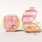 Travel Pill Organizer - Airtight Medicine Case for Traveling Portable Pharmacy Box with Labels Vitamin Container 7 Compartment Supplement Medication Holder Large Capacity Daily(Pink)