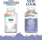 Solaray MSM Capsules, 750 mg, 180 Count