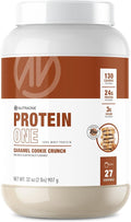 NutraOne ProteinOne Whey Protein Promote Recovery and Build Muscle with a Protein Shake Powder for Men & Women (Caramel Cookie Crunch, 2 LB)