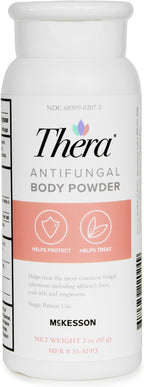 Thera Antifungal Body Powder, 2% Strength - Relief for Athlete's Foot, Jock Itch, Ringworm - 3 oz