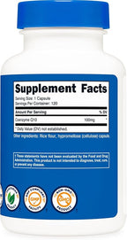 Nutricost CoQ10 100mg, 120 Vegetarian Capsules, 120 Servings - High Absorption, Vegetarian, Non-GMO, Coenzyme Q10