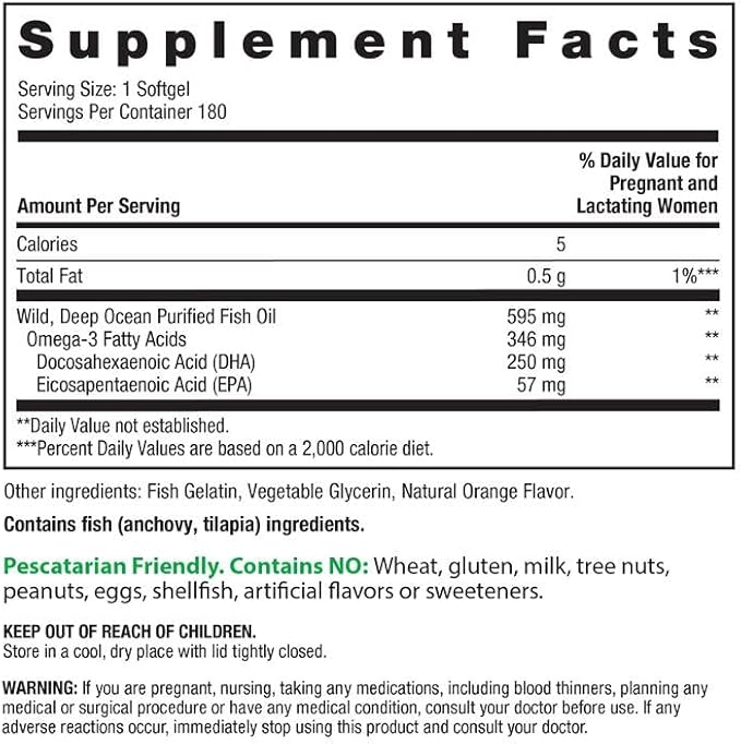 Rainbow Light Prenatal DHA Vitamins for Women | 180 Softgels | Ultra Omega 3 Fish Oil (EPA & DHA) | Supports Brain & Eye Health for Mom and Baby | for Pregnancy & Nursing