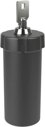 EZY DOSE Pill Box and Medicine, Vitamin Container, Safe for Money & Travel Items, Perfect for On-The-Go, Durable Canister, 2 Keys with Lock, Large, Black, BPA Free