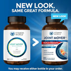 Vitamin World Triple Strength Joint Mover, Glucosamine Chondroitin with MSM Joint Support Supplement, Collagen & Boswellia Serrata Extract, Support Joint Strength, Comfort & Flexibility, 180 Caplets