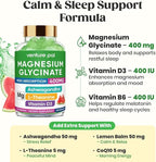 60 Day Supply Magnesium Glycinate 400mg Gummies with Ashwagandha, L-Theanine, CoQ10, Vitamin D3 & B6, Sugar Free Magnesium Gummies for Adults & Kids, Stress Relief, Sleep & Calm, Vegan, Gluten Free