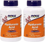 Now Foods Hyaluronic Acid with MSN, 120 Capsules (Pack of 2)