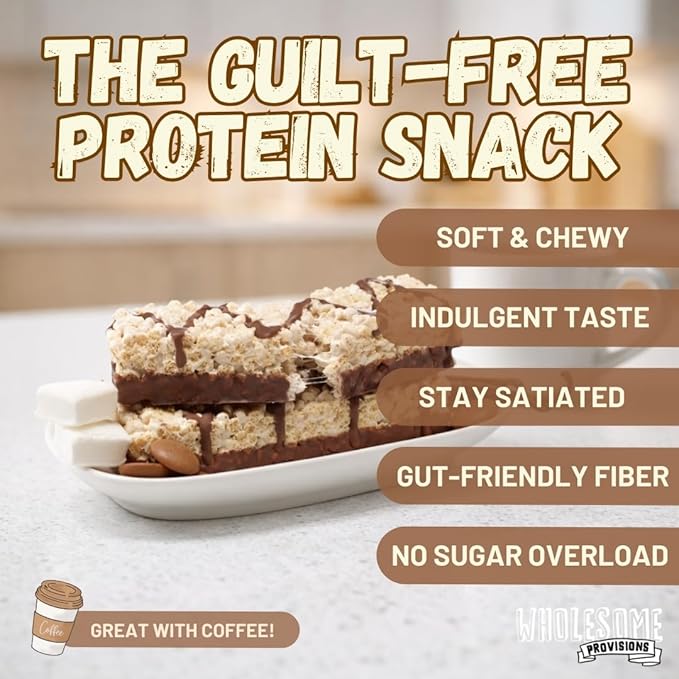 Protein Crispy Rice Treats, 15g Protein, 3g-7g Net Carbs, Low Carb, Fluffy, Soft, Chewy, Gluten Free, High Fiber, Keto-Friendly, No Aftertaste (Chocolate Vanilla Remix, 5 Pack)