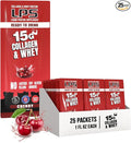 Nutritional Designs LPS Liquid Collagen & Whey Protein Supplement - Non-GMO Drink, Sugar-Free - Promotes Healthy Skin & Hair for Men & Women, Single Serve (Cherry, 25 Packets)