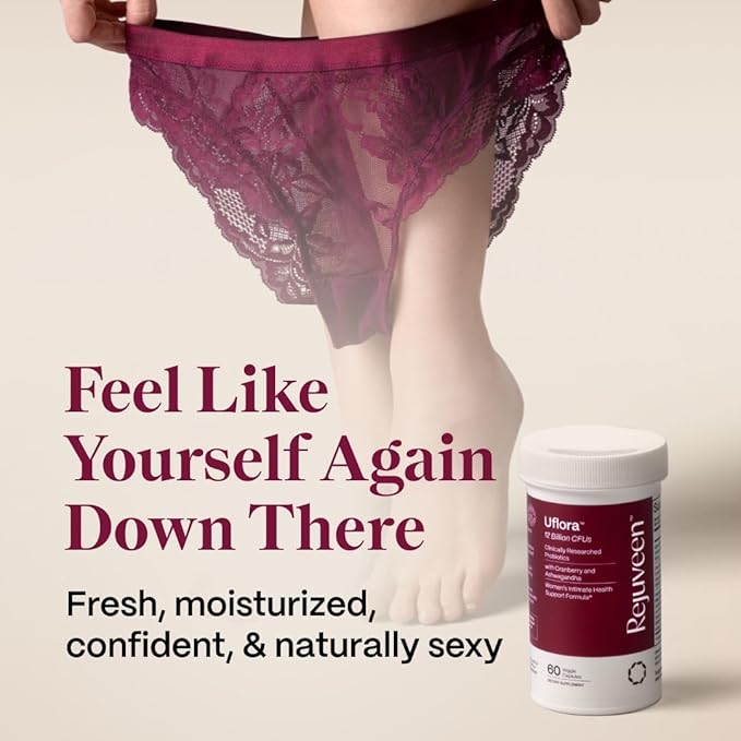 Uflora Vaginal Probiotics | Supports Vaginal Health, Moisture & Yeast | Enhances Intimate Wellness | Clinically Proven Dosages | Probiotics, Cranberry, Ashwagandha | 60 Ct (3 Pack)