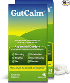 GutCalm - IBS Relief - Peppermint Oil Capsules - Bloating, Gas, Constipation and Digestive Comfort Supplement - 48 Capsule Bundle - 96/ct