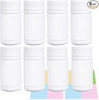 8 Packs 120cc Child-Proof Plastic Pill Bottle, Empty Medicine Bottle with Child-Resistant Cap, Food Grade Container for Chemicals, Liquids, Powders, and Candy