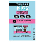 TRUBAR Kids Protein Bars, Fudge-Tastic Brownie, Plant Based Protein, Gluten Free School-Friendly Snacks for Lunchboxes, Tree Nut and Peanut Free, Low Sugar, Healthy On the Go Snack Bars, 12 Count
