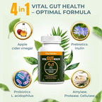 Vital Gut Health 4in1 Formula with Apple Cider Vinegar, Prebiotics & Probiotics, Digestive Enzymes for Strong Immunity Support and Complete Gut and Digestion Support- 30 Days Supply