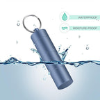 Opret Keychain Pill Holder, 3 Compartments Metal Small Pill Case, Waterproof Portable Travel Pill Box, Pill Container for Purse (Blue)