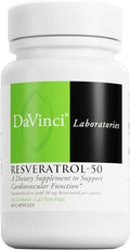 DAVINCI Labs Resveratrol-50 - Helps Support Immune System, Bone Health & Heart Health with Resveratrol* - Gluten-Free & Vegetarian - 60 Capsules