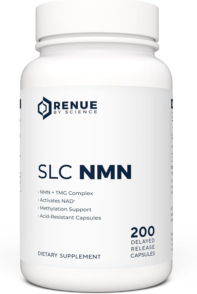 Renue By Science NMN Supplement | 200 SLC Enteric Capsules - 250mg Nicotinamide Mononucleotide per Serving | Delayed Release for Increased Absorption | Manufactured in the USA
