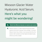 mixsoon Glacier Water Hyaluronic Acid Serum - Deep Hydration and Cooling for Face, Hydration Booster, Refreshing Lightweight Texture 30ml / 1.01 fl.oz. Korean Glass Skin Care
