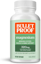 Bulletproof Magnesium Capsules, 90 Count, Supplement for Nervous System, Muscle and Bone Support