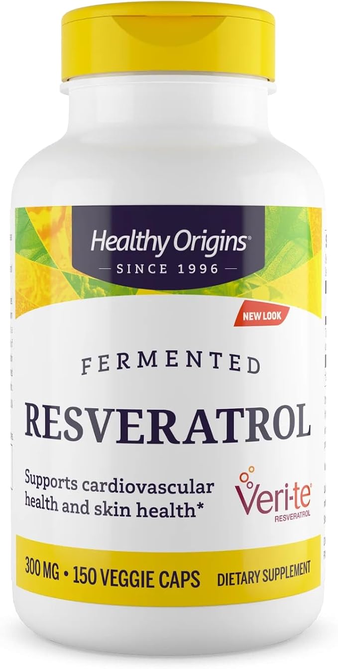 Heathy Origins Fermented Resveratrol (Non-GMO, 98% Trans-Resveratrol, European Sourced) 300 mg, 150 Veggie Caps