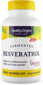 Heathy Origins Fermented Resveratrol (Non-GMO, 98% Trans-Resveratrol, European Sourced) 300 mg, 150 Veggie Caps