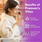 Premom Vitex Chaste Tree Berry: 1000mg Vitex Chasteberry Supplement Supports Hormone Balance & Fertility Supports Menstrual Cycle Regularity PMS Support Supplement for Women Vegan Non-GMOs