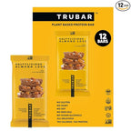 TRUBAR Vegan Protein Bar, Saltylicious Almond Love, Gluten Free, Plant Based, High Fiber, Dairy Free, Low Fat, Non GMO, No Sugar Alcohols, 12G Lean Protein, 13G Fiber, Healthy Snack Bars, 12 CT