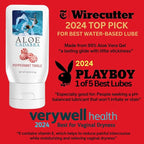 Aloe Cadabra Flavored Personal Lubricant and Vaginal Moisturizer, Organic Edible Aloe Lube for Men, Women and Couples, Non-Staining, pH Balanced, Toy Compatible (Peppermint, 2.5 Ounces, 1 Pack)