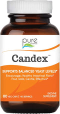 Pure Essence Candex Supplement - Yeast Overgrowth Supplement with Digestive Enzymes, Yeast Infection Probiotic Treatment for Men and Women - 80 Capsules