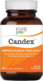 Pure Essence Candex Supplement - Yeast Overgrowth Supplement with Digestive Enzymes, Yeast Infection Probiotic Treatment for Men and Women - 80 Capsules